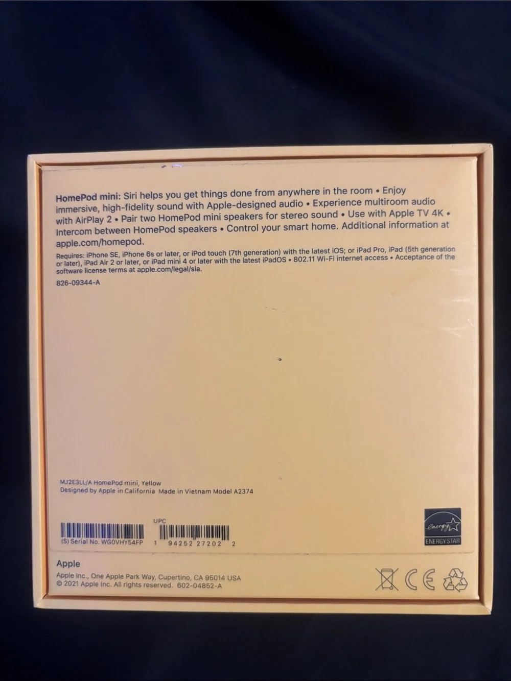 Brand new never used!!Apple HomePod mini - Yellow